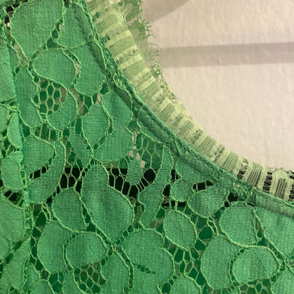 ANTHROPOLOGIE Green Lace Shirt - Picture 2 of 5